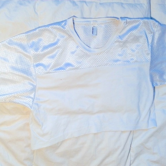 American Apparel Crop Top with Sports Mesh Panel - Picture 7 of 7